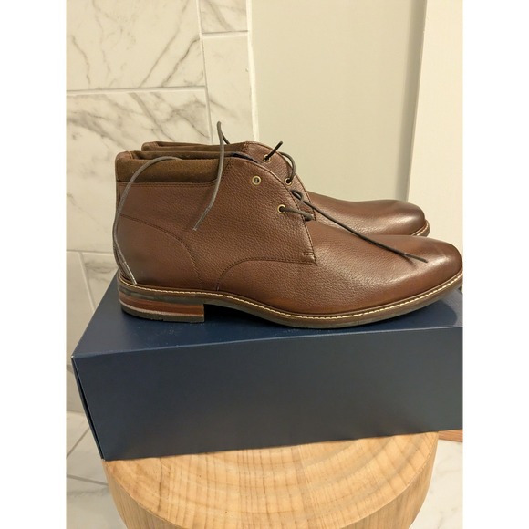 Cole Haan Watson Chukka II Mahogany Leather‎ Ankle Dress Boots Mens Size 13M